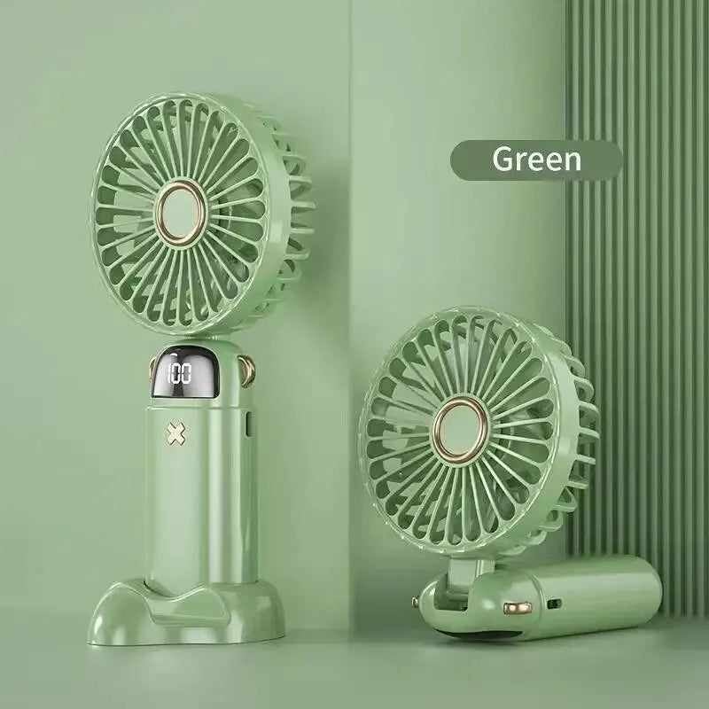 Portable Handheld Mini Fan – USB Rechargeable Desk & Neck Fan for Travel