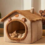 Foldable Cat & Dog House – Removable Washable Pet Bed for Small Cats & Puppies