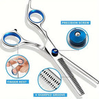 Pet Grooming Scissors – 4-Piece Stainless Steel Shears with Round Safety Head