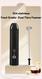 USB Rechargeable Electric Milk Frother & Egg Whisk – 3 Speeds