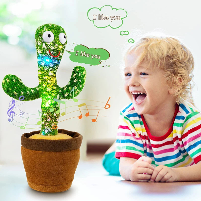 Dancing Cactus Plush Toy – 120 Songs Music Speaker with Voice Repeat
