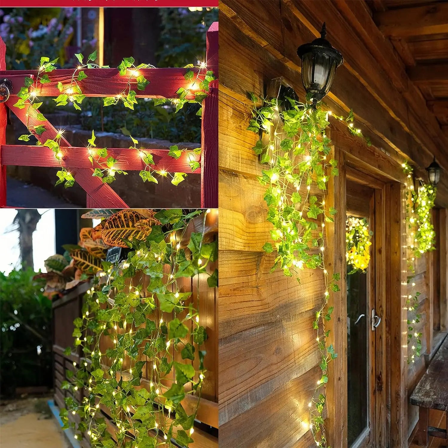 Artificial Ivy Vine with Green Leaf String Lights – Wedding, Party & Home Decor