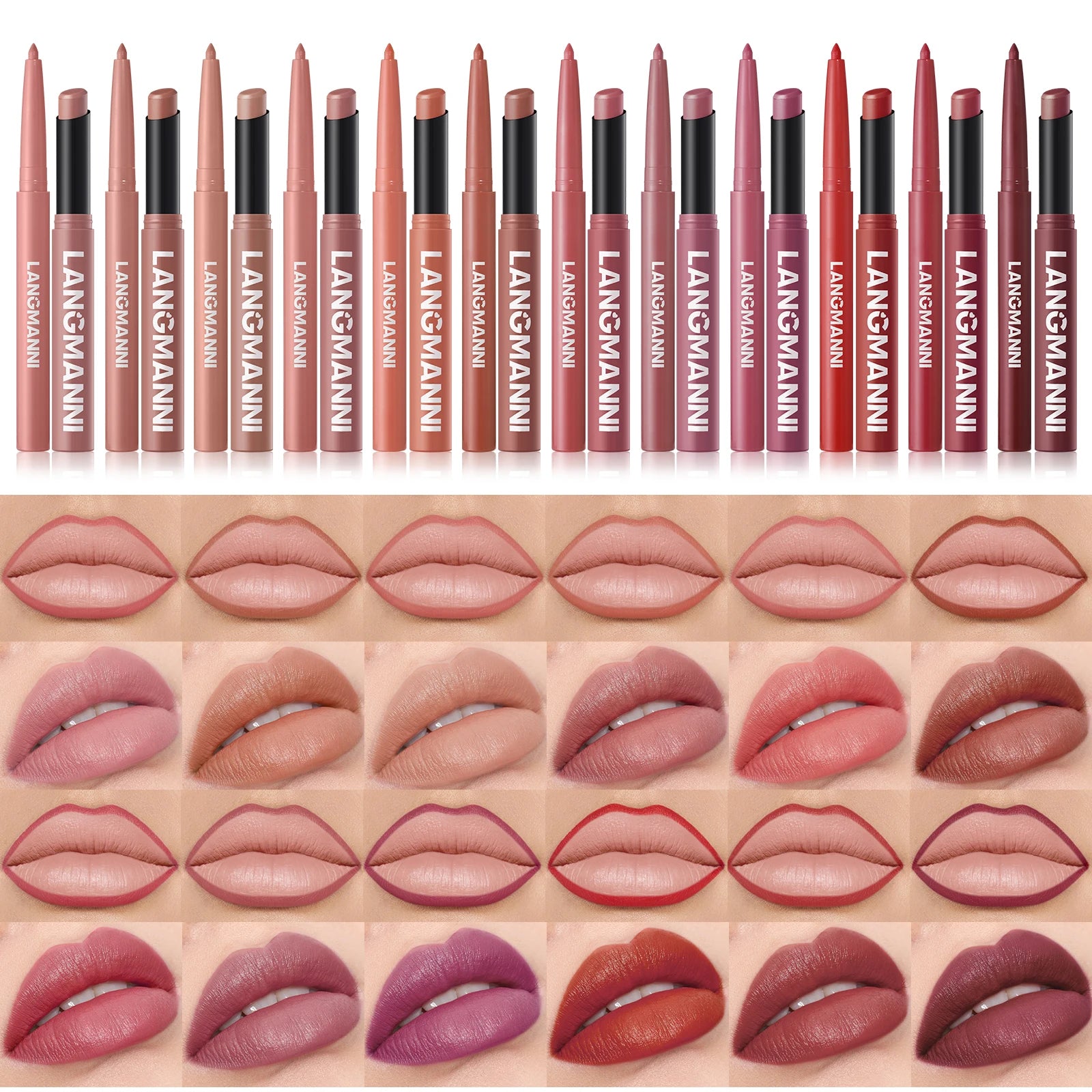 Waterproof Lipliner & Lipstick Set – Long-Lasting, Smudge-Proof Lip Makeup