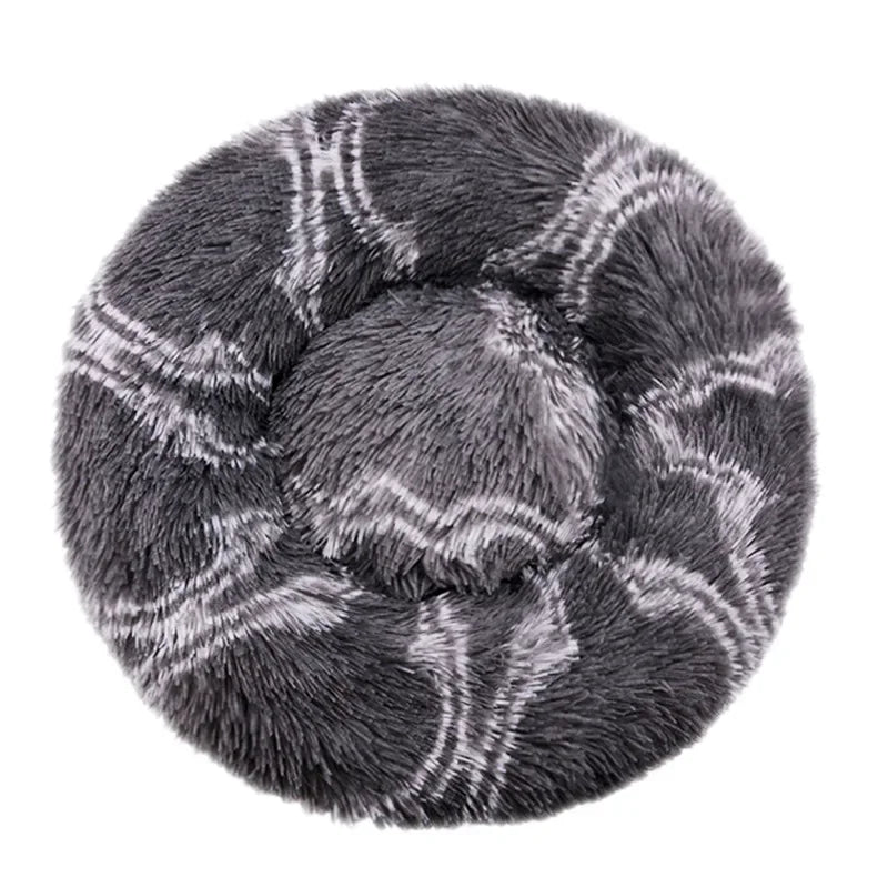 Super Soft Plush Pet Bed – Round Dog & Cat Bed (40–90cm, Warm & Calming)