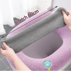 Universal Toilet Seat Cover – Soft Warm Pumpkin Pattern Bathroom Cushion