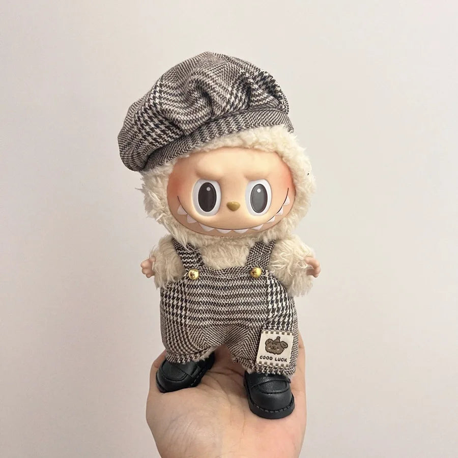 Labubu Doll Clothes – 17cm Cute Plush Doll Dress & Casual Outfit Set