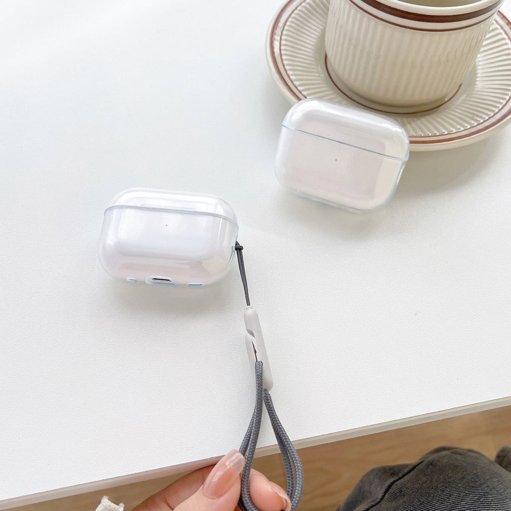 Clear Shockproof AirPods Case with Lanyard – Compatible with AirPods 1/2/3/4/Pro/Pro2