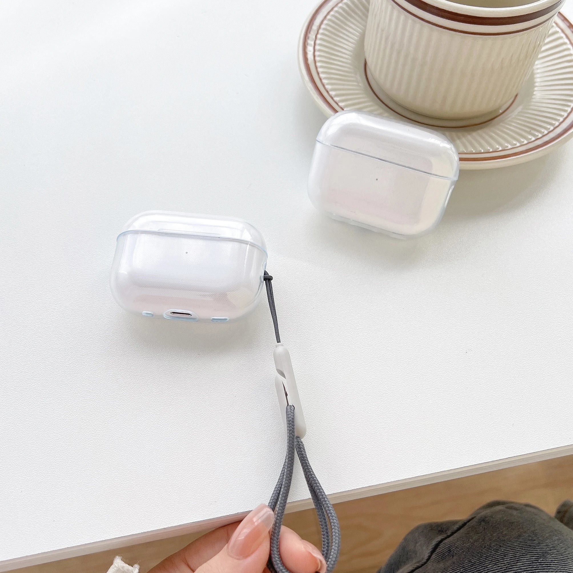 Clear Shockproof AirPods Case with Lanyard – Compatible with AirPods 1/2/3/4/Pro/Pro2