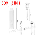 USB Rechargeable Electric Milk Frother & Egg Whisk – 3 Speeds