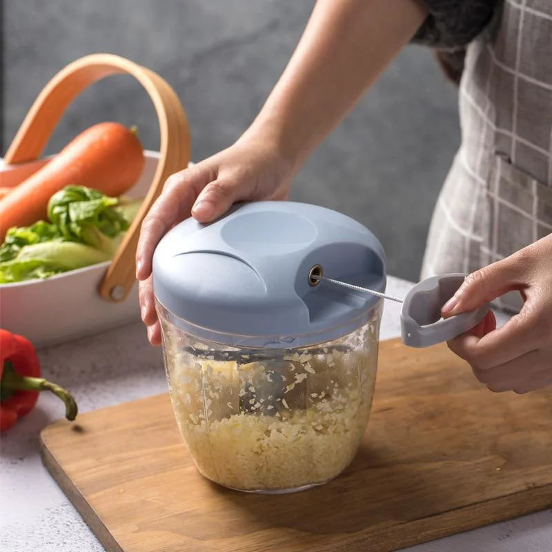 Manual Garlic Chopper & Meat Mincer – Rotate Garlic Press Crusher for Kitchen