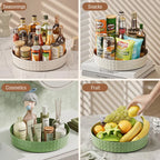 360° Rotating Kitchen Spice Rack – Non-Slip Cabinet Storage Tray | Multi-Use Organizer for Condiments, Cosmetics, and Sundries