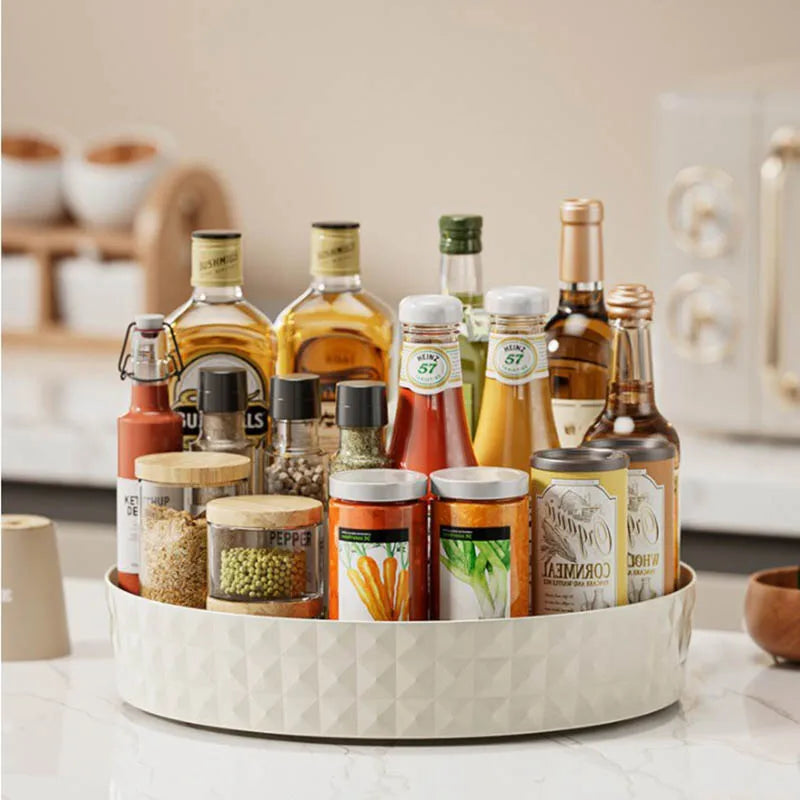 360° Rotating Spice Rack Organizer | Lazy Susan Turntable for Kitchen, Bathroom & Vanity