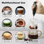 Handheld Electric Milk Frother & Food Mixer – 3-Speed Portable Foam Maker