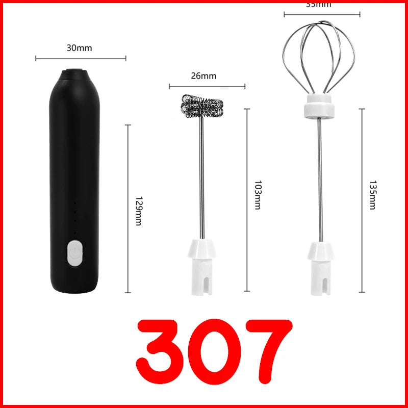 USB Rechargeable Electric Milk Frother & Egg Whisk – 3 Speeds