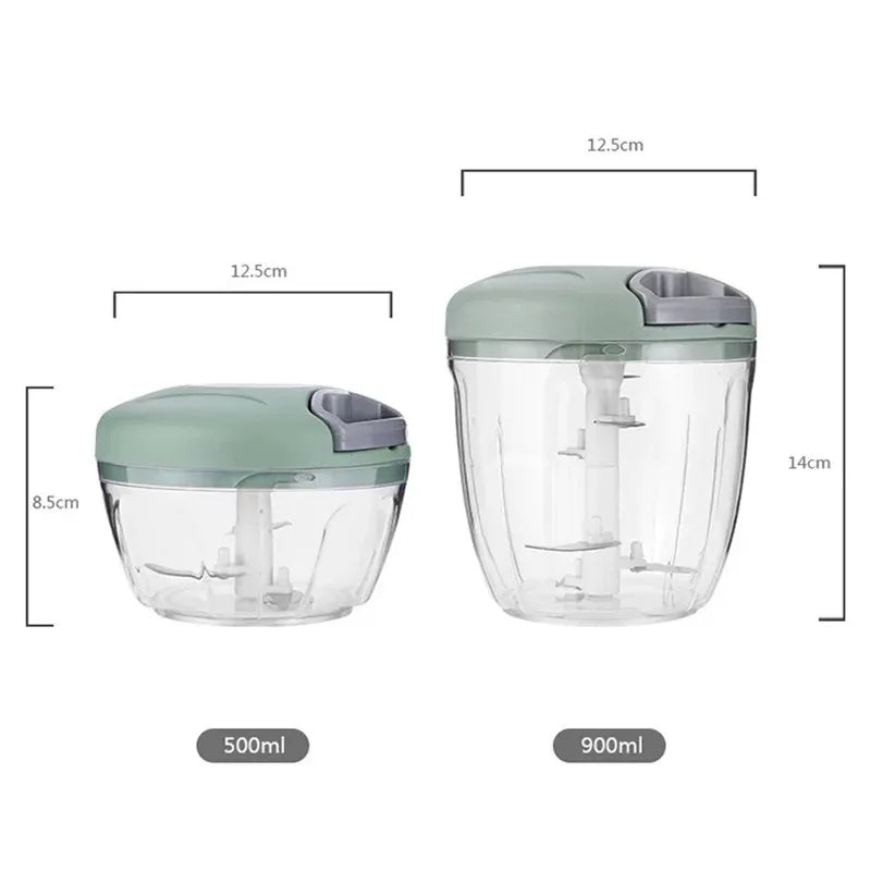 Manual Garlic Chopper & Meat Mincer – Rotate Garlic Press Crusher for Kitchen