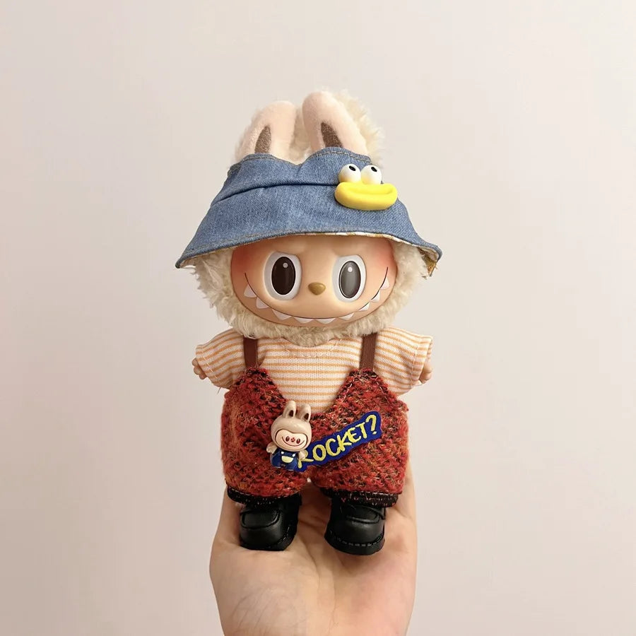 Labubu Doll Clothes – 17cm Cute Plush Doll Dress & Casual Outfit Set