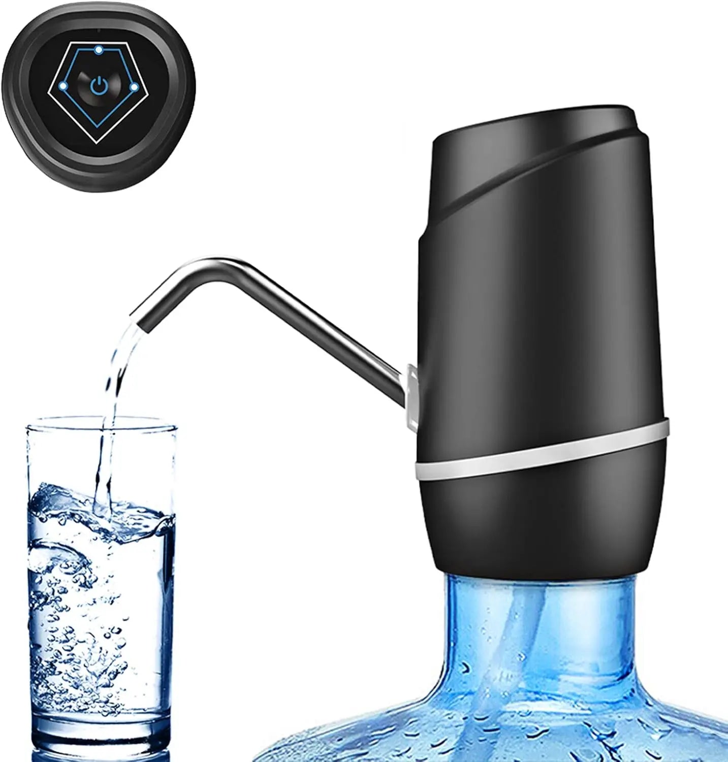 USB Rechargeable Water Bottle Pump – Automatic One-Click Dispenser