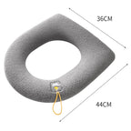 Universal Toilet Seat Cover – Soft Warm Pumpkin Pattern Bathroom Cushion