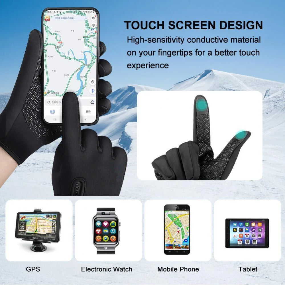 Unisex Winter Gloves – Touchscreen, Warm, Non-Slip for Cycling & Driving