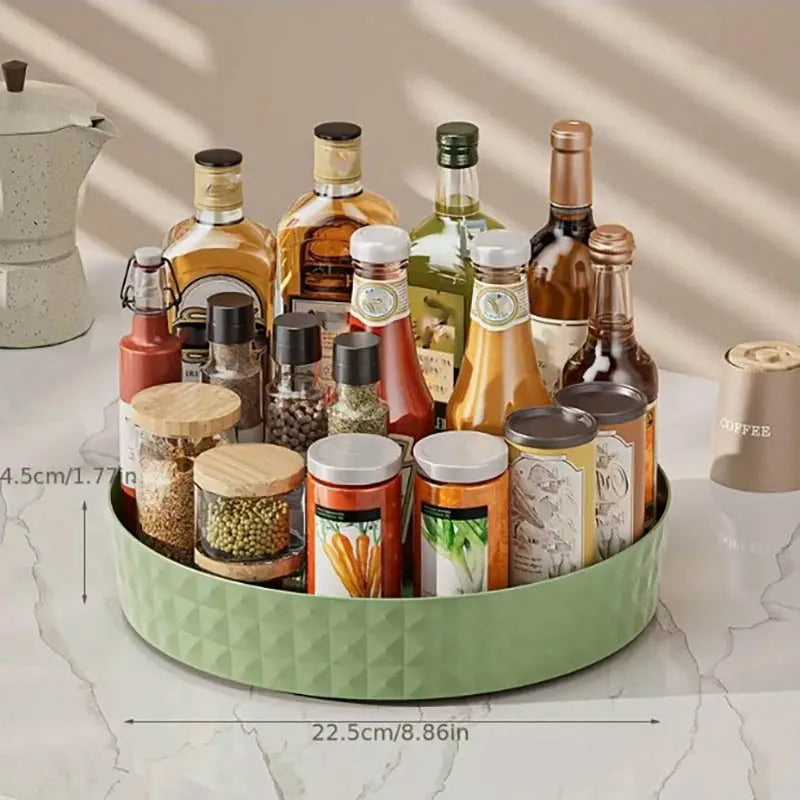 360° Rotating Spice Rack Organizer | Lazy Susan Turntable for Kitchen, Bathroom & Vanity
