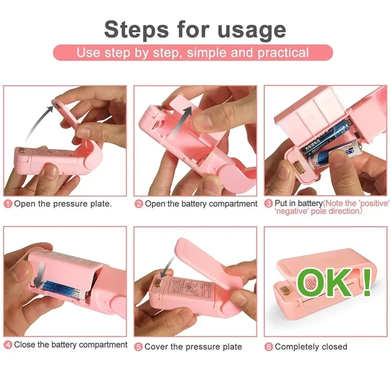 Mini Heat Bag Sealer – Portable Handheld Food Bag Thermal Sealing Machine