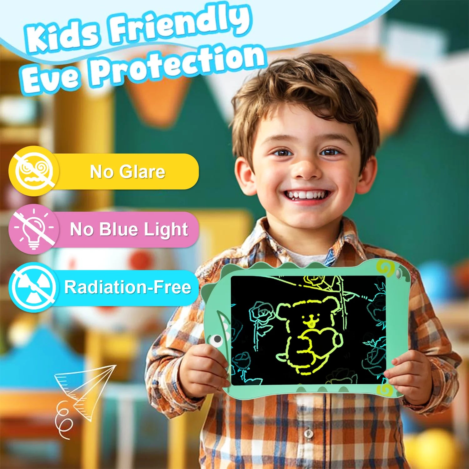 8.5-Inch LCD Writing Tablet for Kids – Colorful Doodle & Drawing Board
