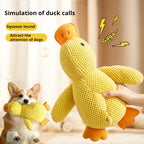 Plush Duck Dog Toy – Bite-Resistant Squeaky Chew Companion