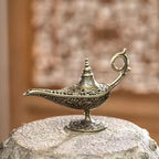 Antique Style Lamp Metal Incense Burner – Scented & Unscented Candle Holder for Home Decor, Office, Yoga, and Meditation Rooms