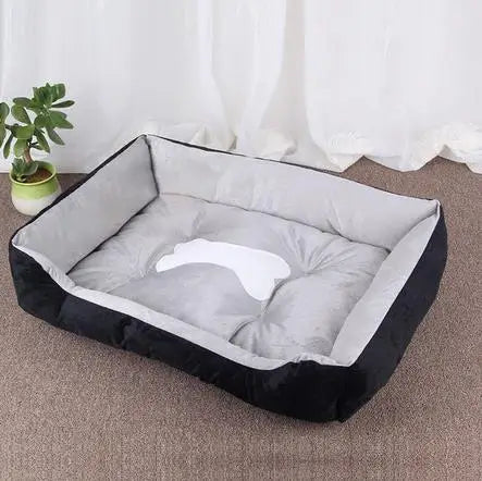 Pet Bed for Dogs & Cats – Warm Cotton Square Nest, Multiple Sizes