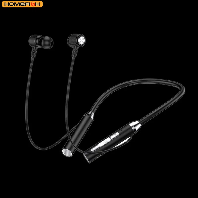 9D Bluetooth Earphones – Wireless Sport Neckband with Mic, Magnetic TWS