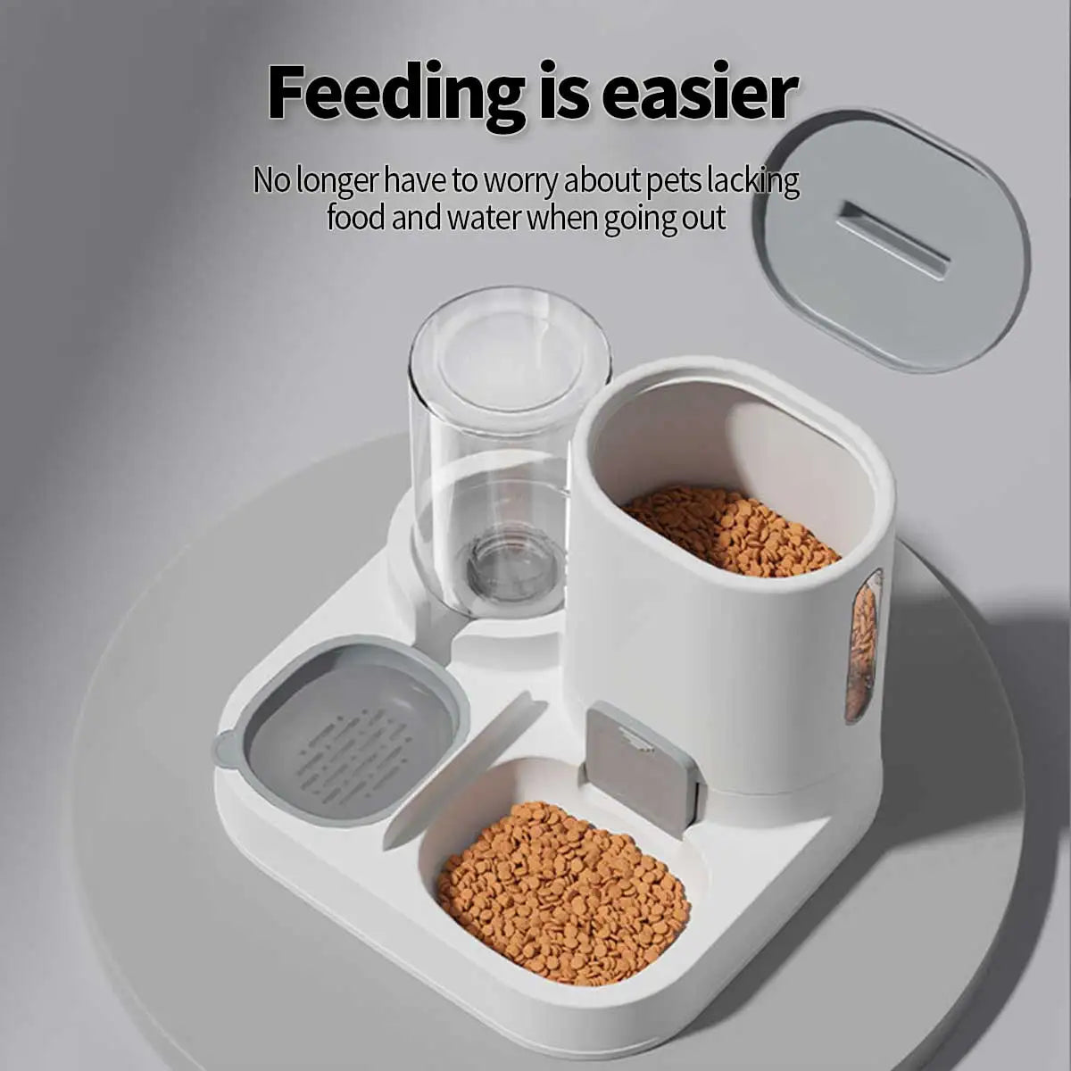 Dual-Purpose Dog & Cat Feeder – Food and Water Bowl, Large Capacity