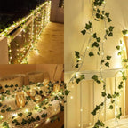 Artificial Ivy Vine with Green Leaf String Lights – Wedding, Party & Home Decor
