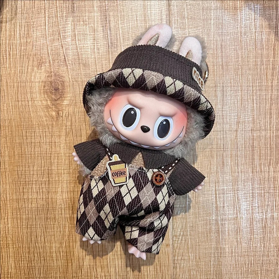 Labubu Doll Clothes – 17cm Cute Plush Doll Dress & Casual Outfit Set
