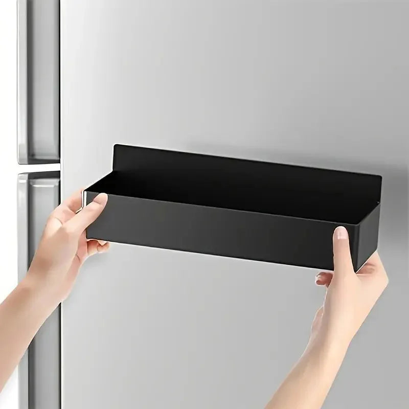 Magnetic Refrigerator Storage Rack | Punch-Free Kitchen Spice & Bathroom Organizer (2/4PCS)