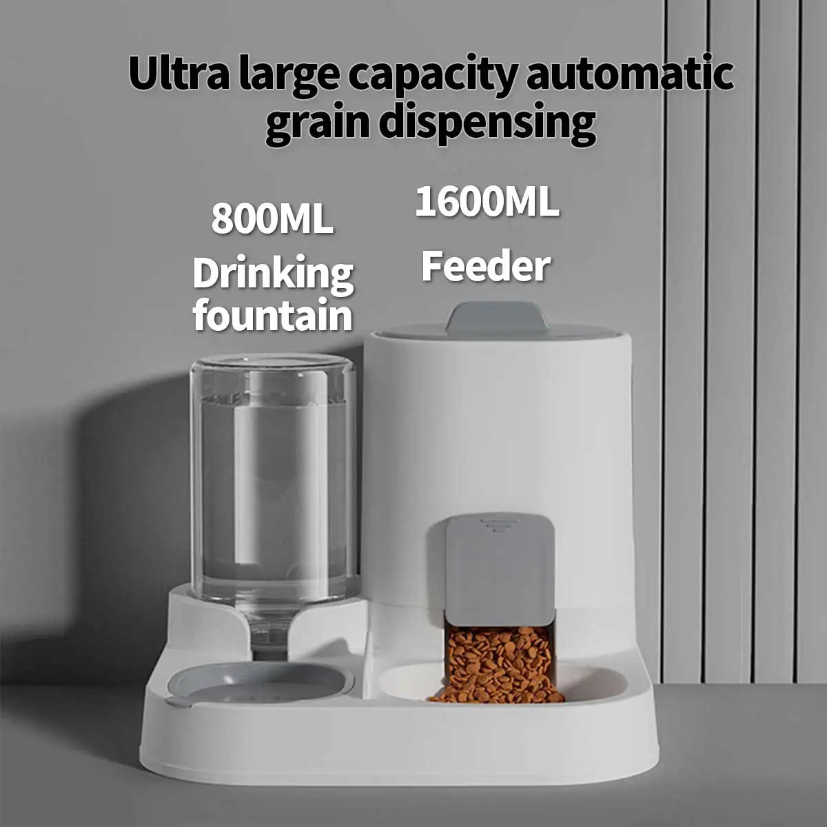 Dual-Purpose Dog & Cat Feeder – Food and Water Bowl, Large Capacity