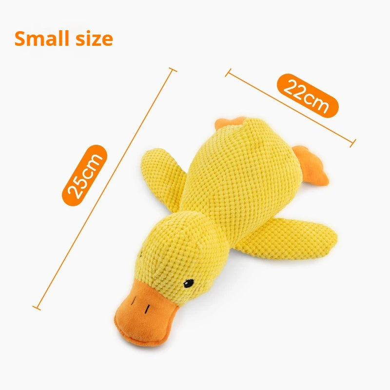 Plush Duck Dog Toy – Bite-Resistant Squeaky Chew Companion
