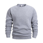 Men’s Crew Neck Hoodie – Casual Solid Color Pullover Sweatshirt