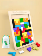 Colorful Wooden Tangram Puzzle – Montessori Educational Toy for Kids
