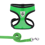 Adjustable Dog Harness with Leash – Soft, Breathable Mesh Vest for Small Dogs & Cats – Reflective & Comfortable