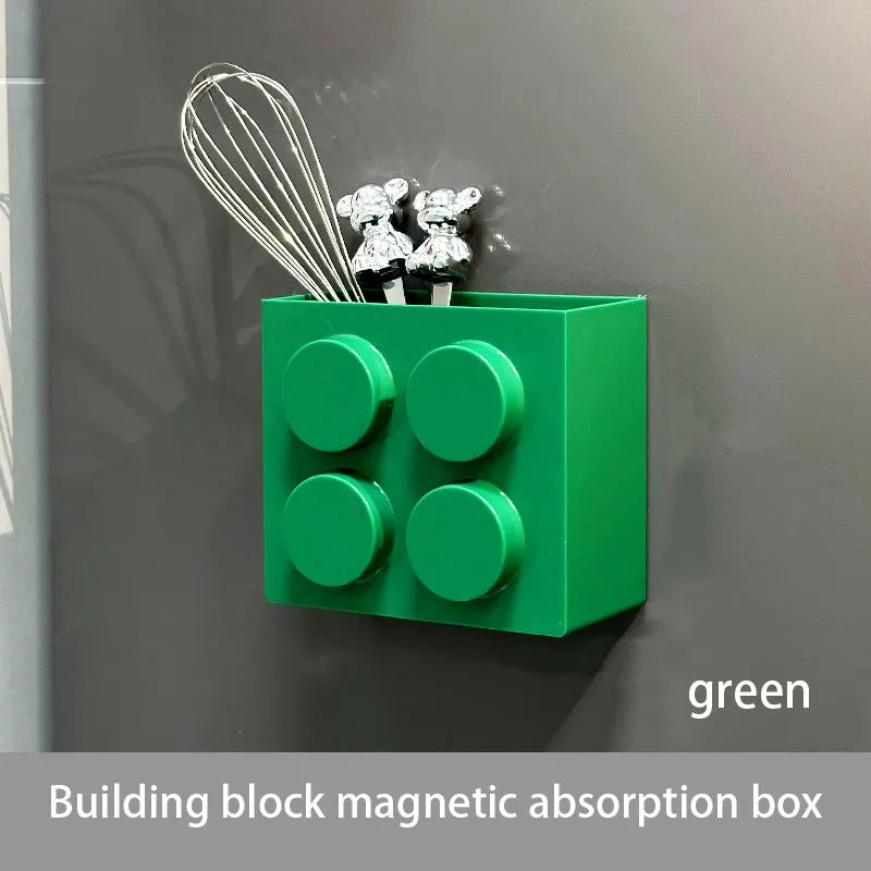 Magnetic Refrigerator Side Storage Rack | Wall-Mounted Wrap, Straw & Utensil Organizer
