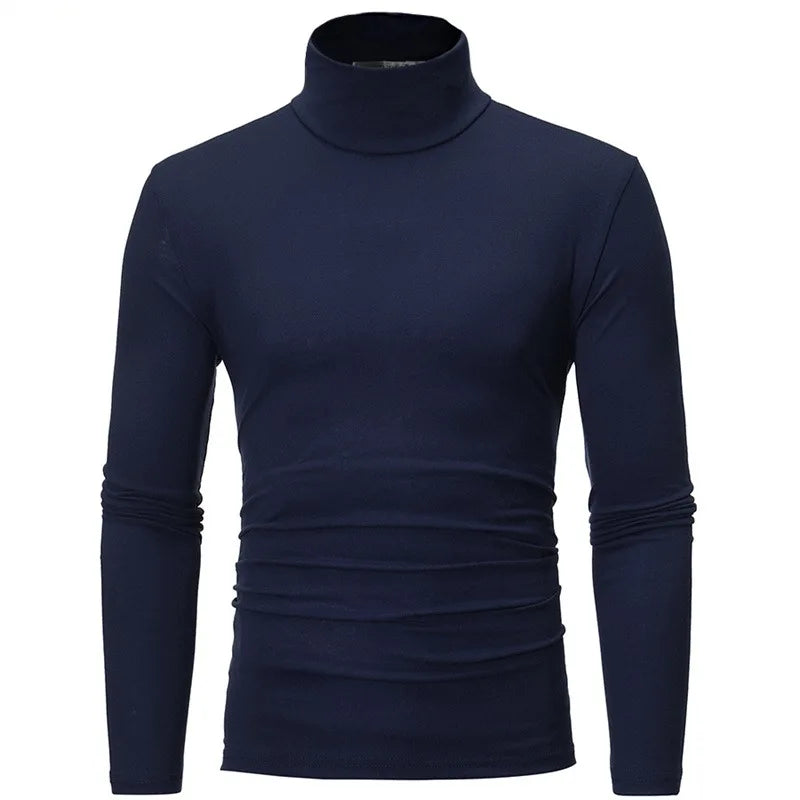 Men’s High Neck Thermal Top – Slim Fit Long Sleeve Winter Shirt