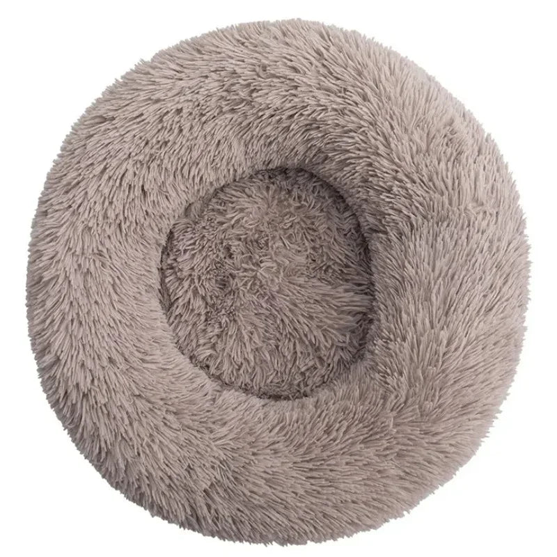 Super Soft Plush Pet Bed – Round Dog & Cat Bed (40–90cm, Warm & Calming)