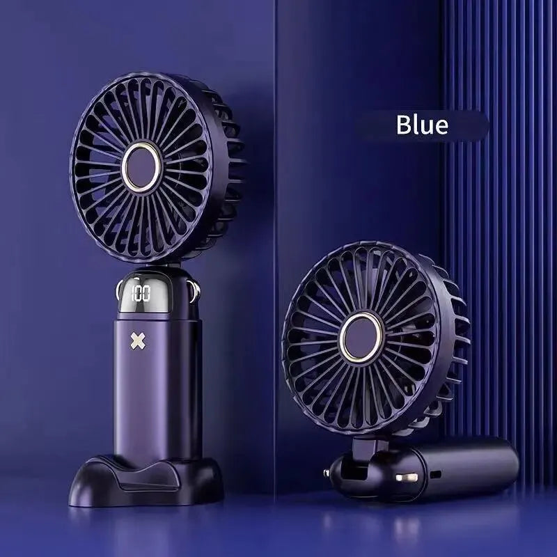 Portable Handheld Mini Fan – USB Rechargeable Desk & Neck Fan for Travel