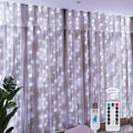 LED Copper Wire Curtain Lights – 8 Modes Remote Control for Christmas, New Year & Holiday Decor