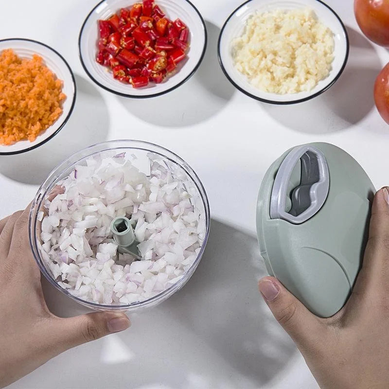 Manual Garlic Chopper & Meat Mincer – Rotate Garlic Press Crusher for Kitchen
