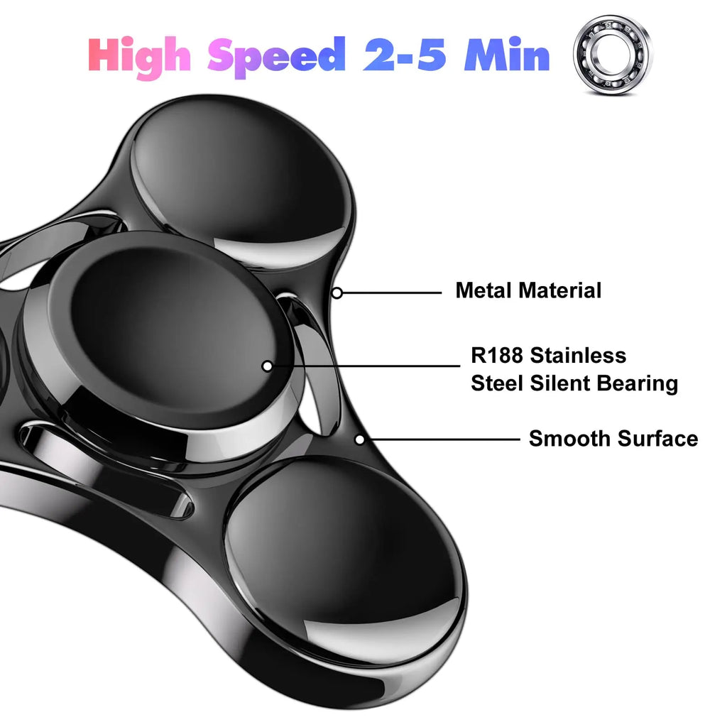 Rainbow Metal Fidget Spinner – UFO Finger Spinner for Kids & Adults