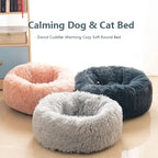 40-70cm Plush Pet Bed for Dogs & Cats – Super Soft, Warm, Washable & Detachable Winter Bed