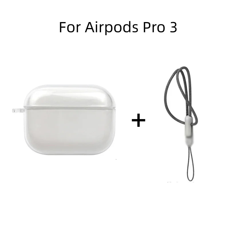 Clear Shockproof AirPods Case with Lanyard – Compatible with AirPods 1/2/3/4/Pro/Pro2