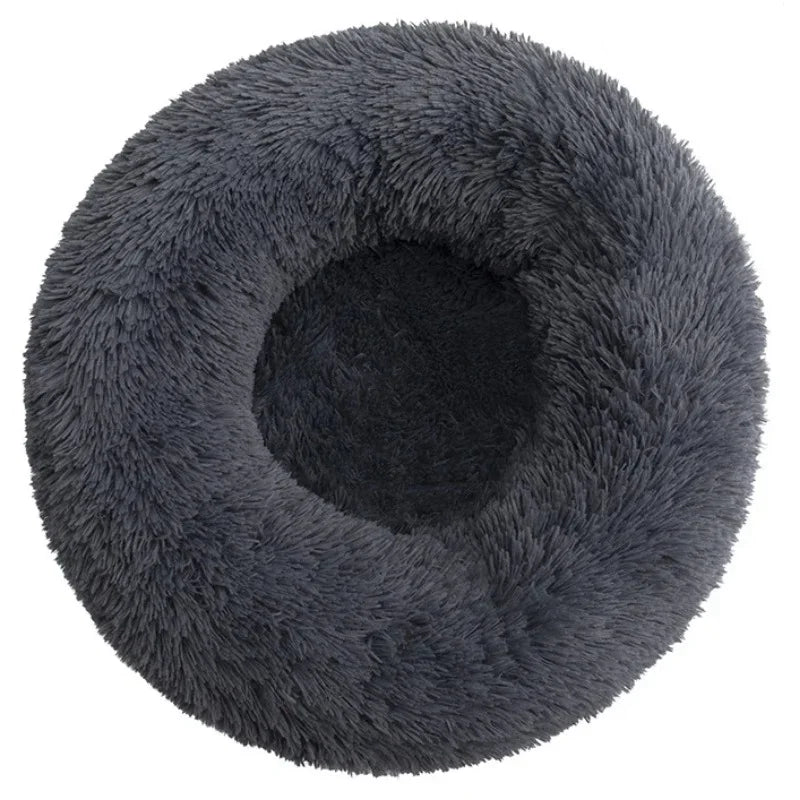 Super Soft Plush Pet Bed – Round Dog & Cat Bed (40–90cm, Warm & Calming)