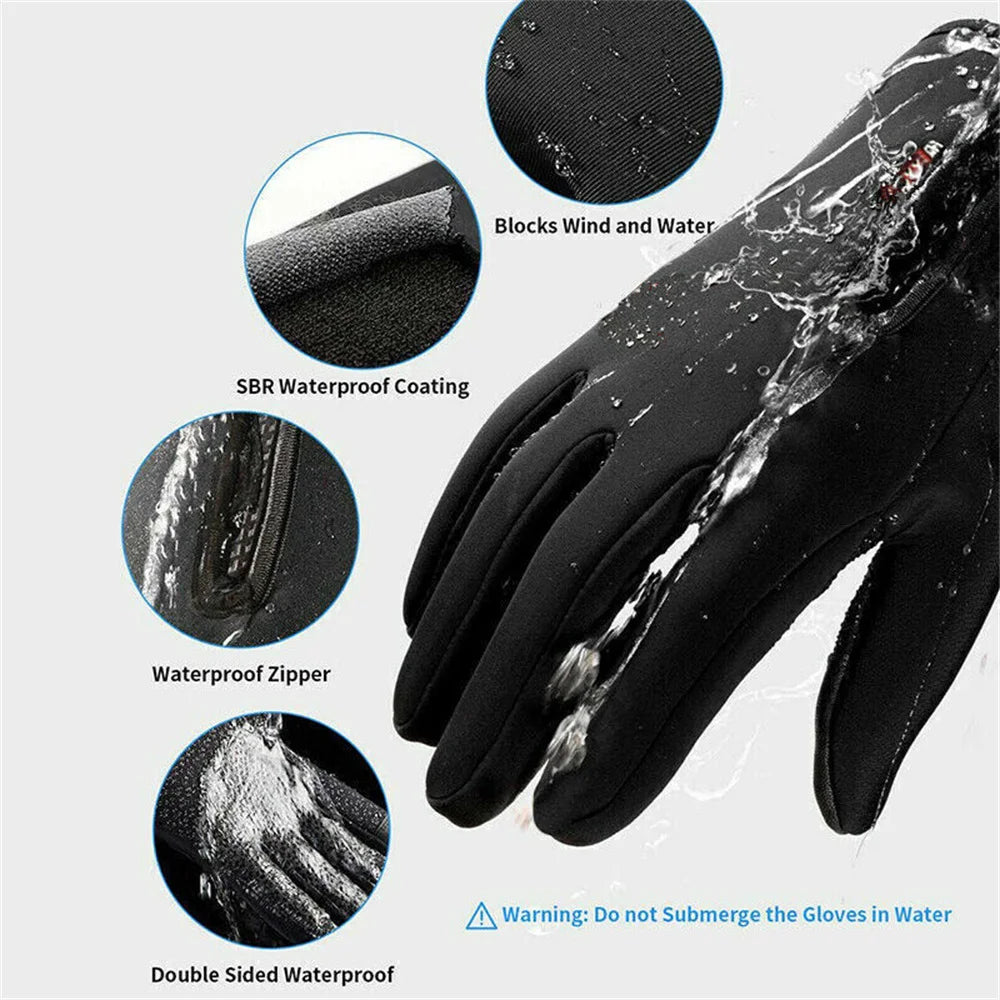 Unisex Winter Gloves – Touchscreen, Warm, Non-Slip for Cycling & Driving